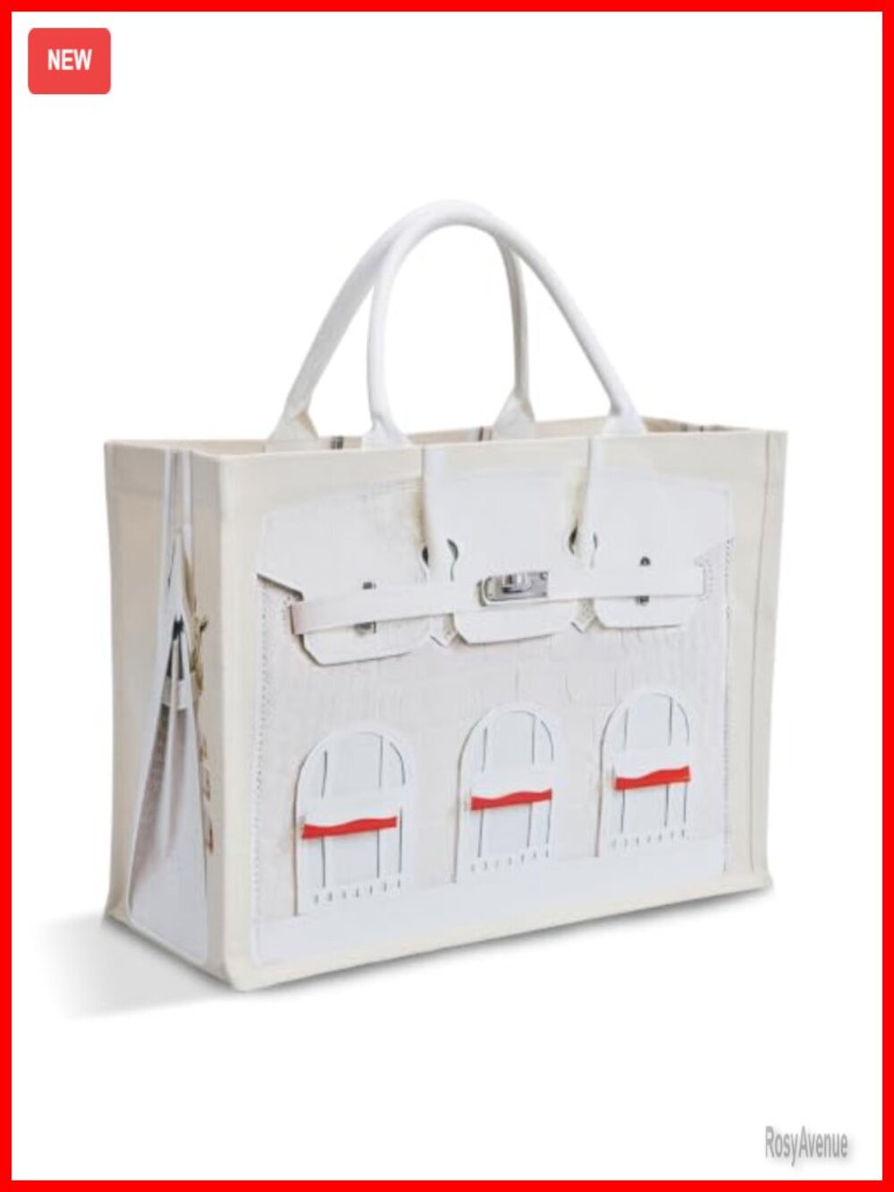 16oz Canvas Tote Bag for Women Luxury Print Structured Work Tote